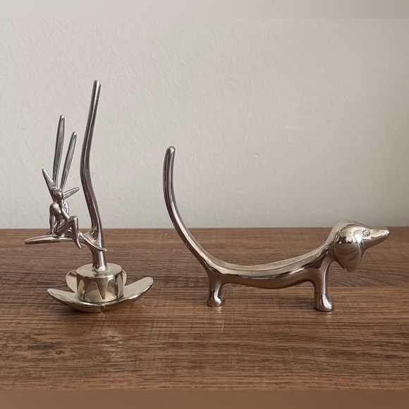 No brand Other - Chrome Flower and Fairy Jewelry Ring Holder And Dog Ring Holder